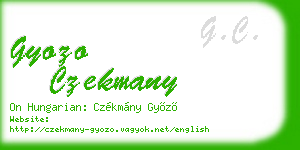 gyozo czekmany business card